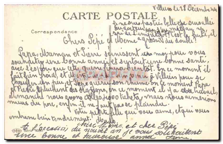 CPA Fantaisie Bonne annee — Rückseite