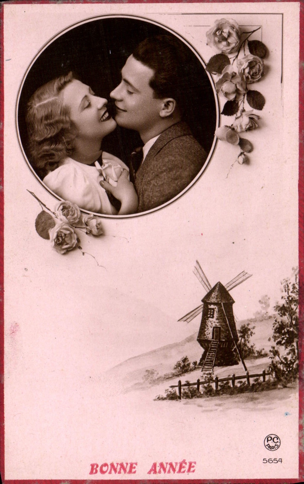 Couple amoureux — Bonne Année — J.-C. Paris n°5654