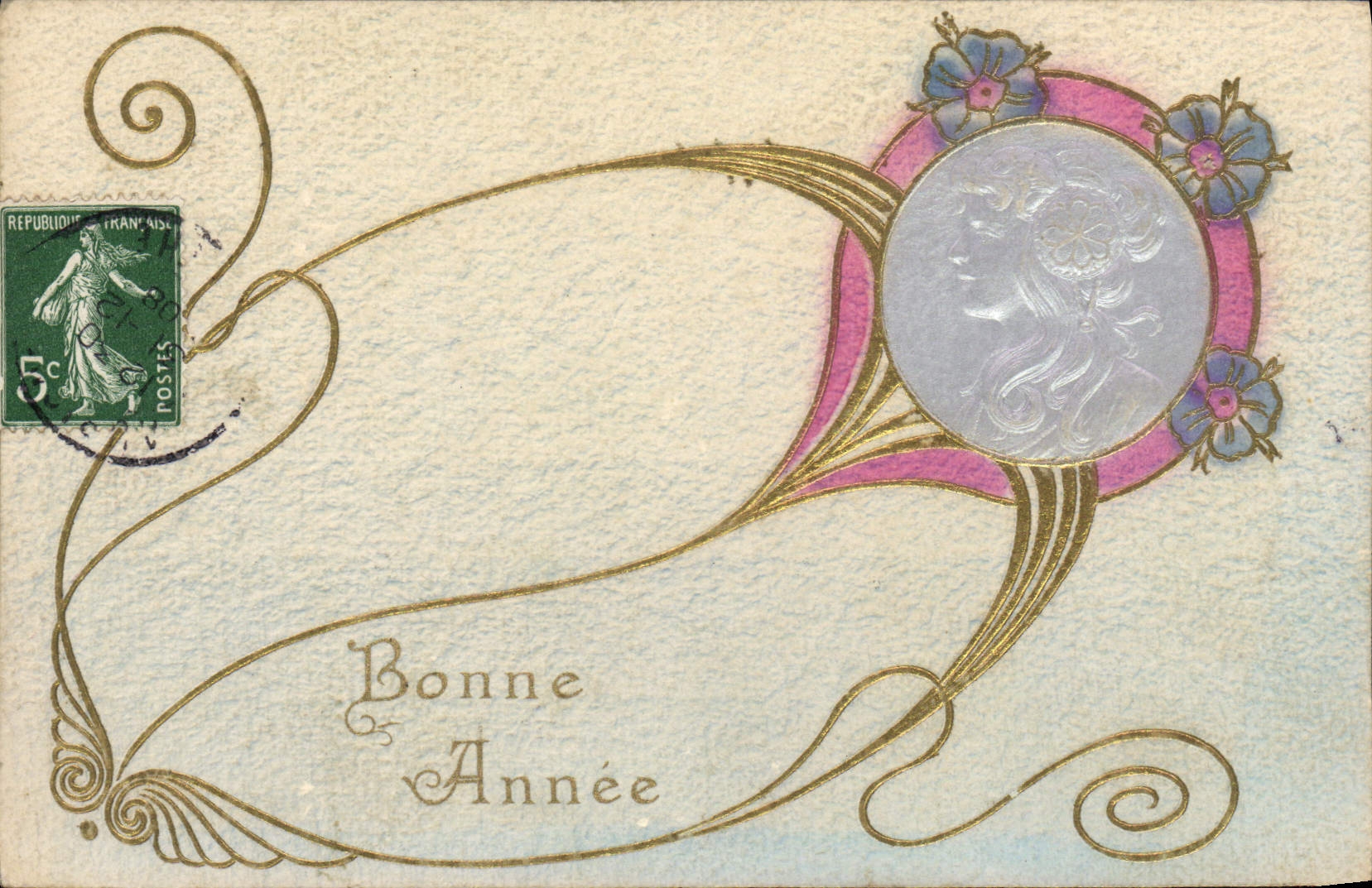 Bonne Année — Art nouveau — Éditeur inconnu, n° de série non visible