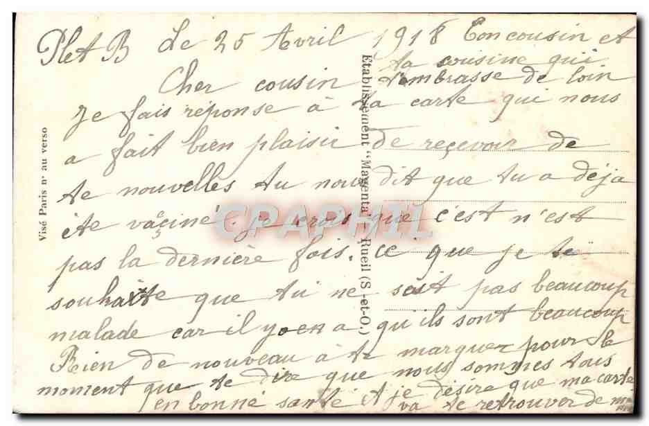 CPA Fantaisie Homme Soldat Militaria — Rückseite