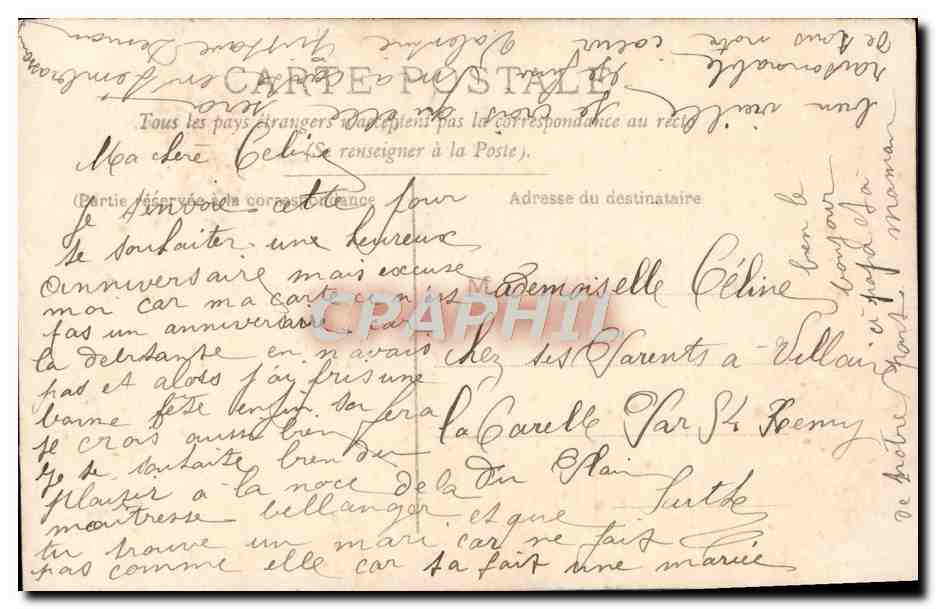 CPA Fantaisie Homme — Verso