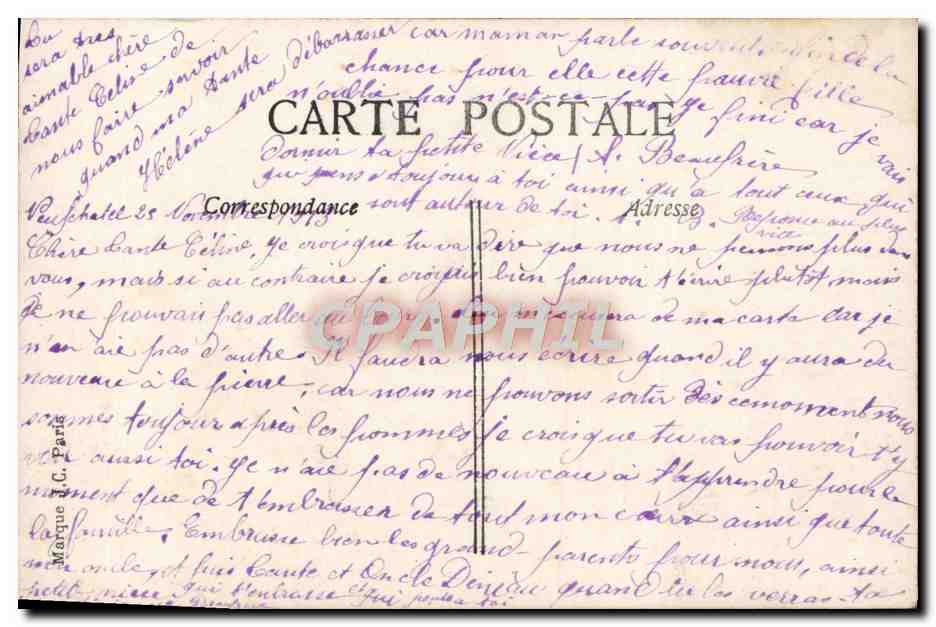 CPA Fantaisie Homme — Verso