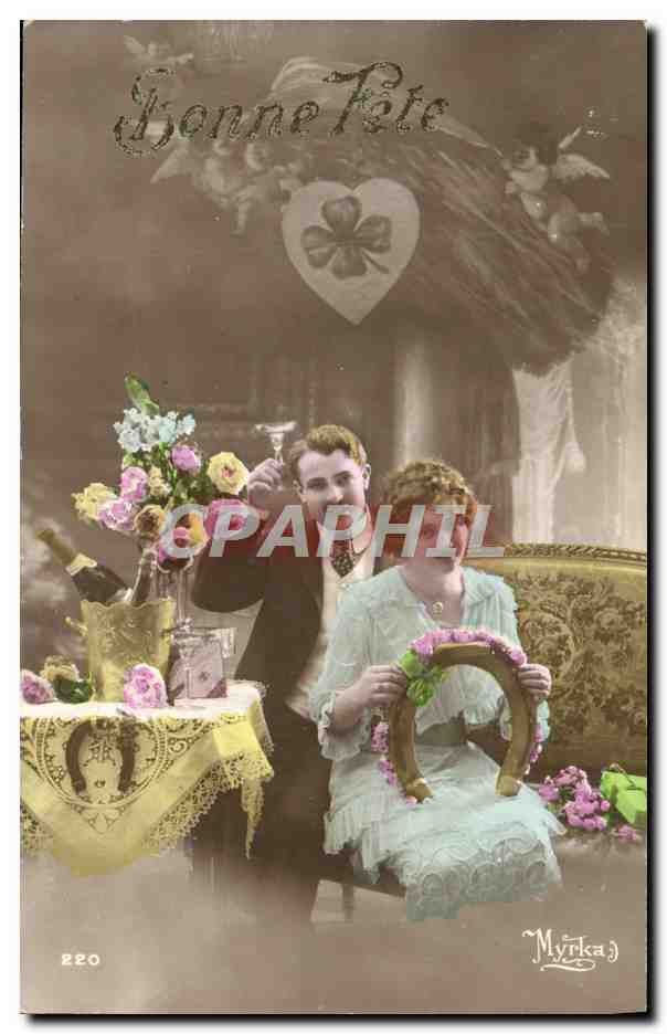 CPA Fantaisie Femme Fer a cheval