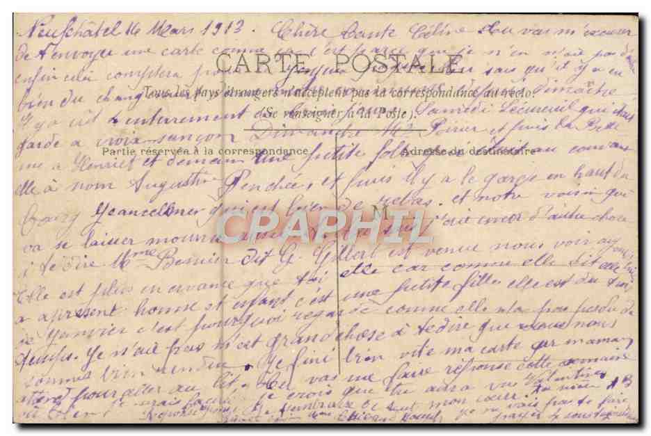 CPA Fantaisie Femme Bonne Fete — Rückseite