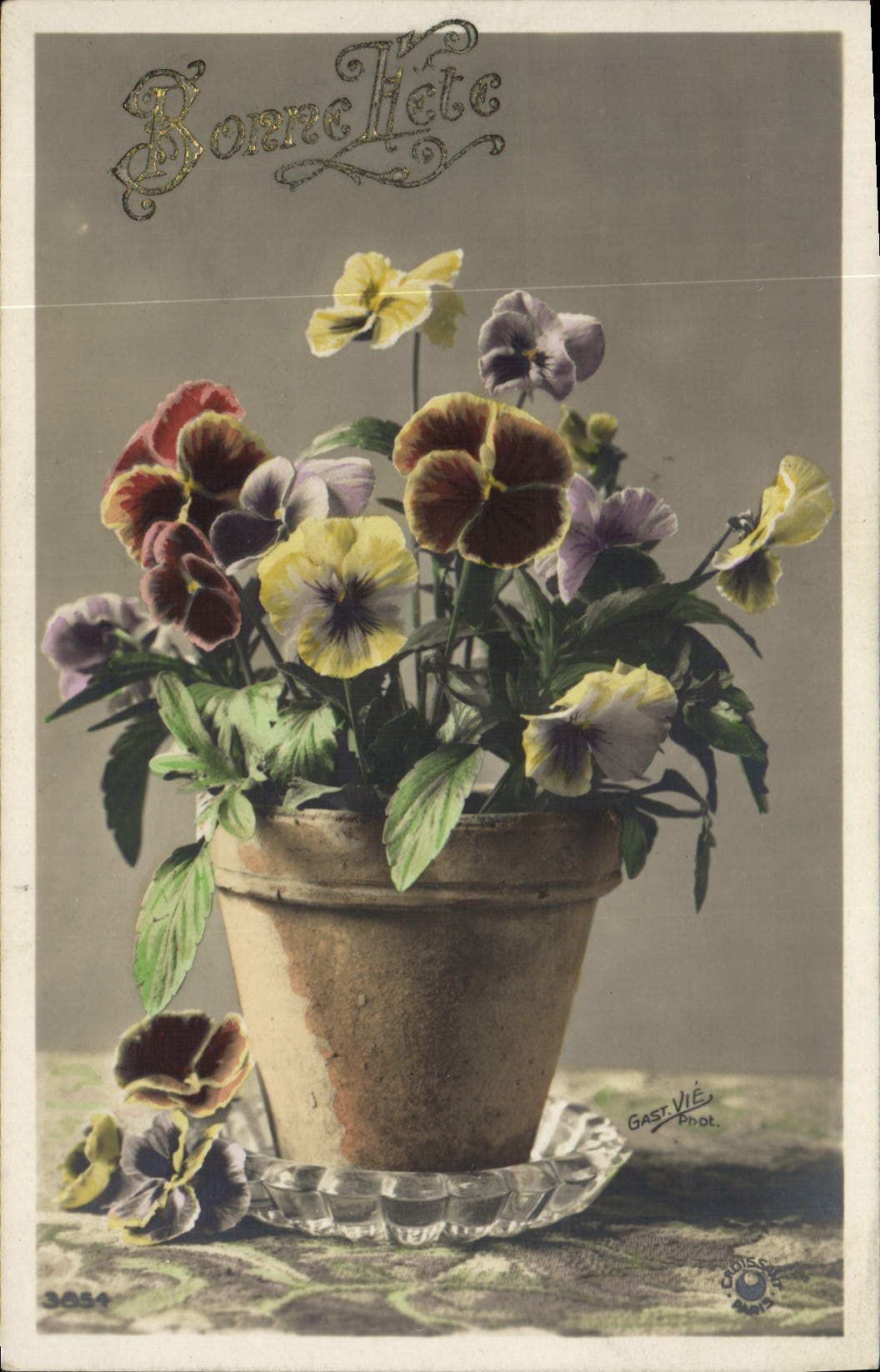 CPA Fantaisie Fleurs Bonne Fete