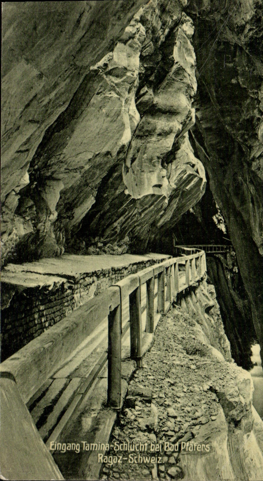 CPA Eingang Tamina Schlucht bei Bad Pfafers Ragaz Schweiz