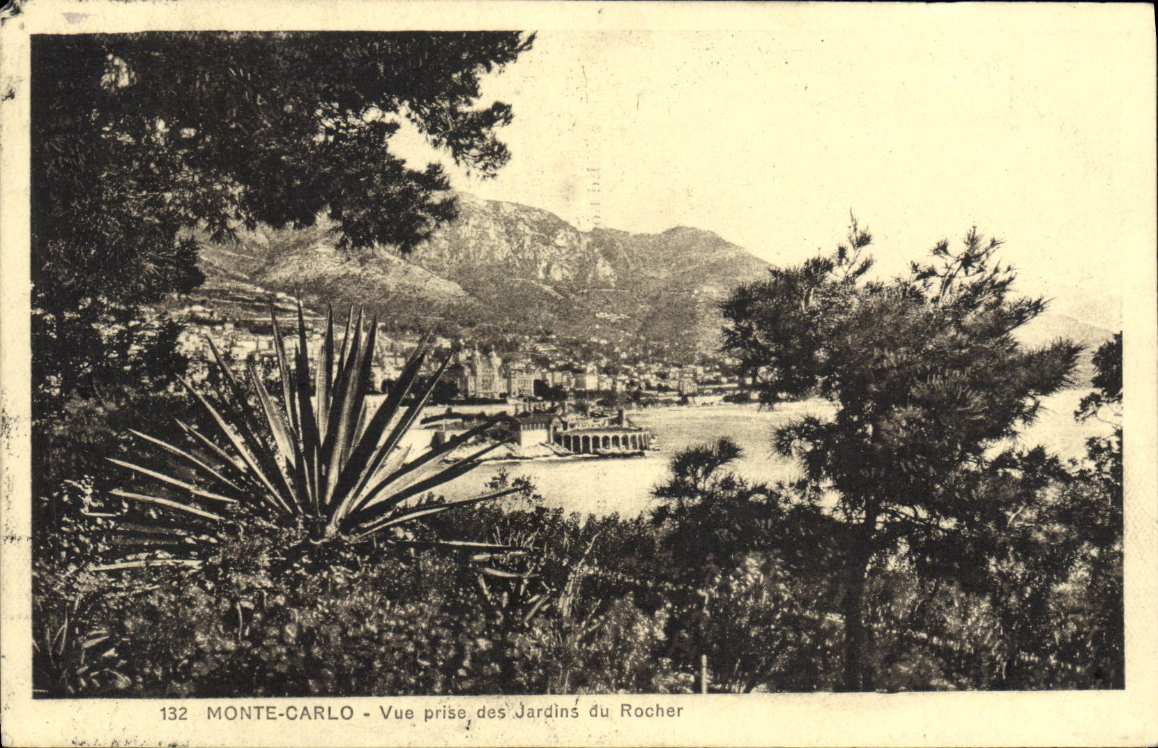 CPA Monte Carlo Vue Prise des Jardins du Rocher