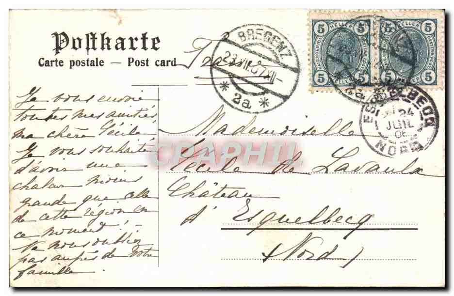 CPA Bregenz — Rückseite