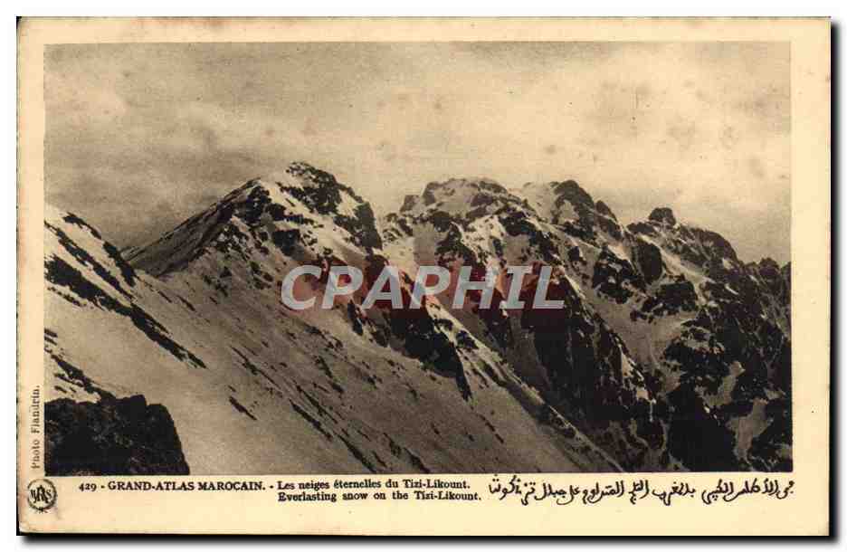 CPA Grand Atlas Marocain Les neiges eternelles du Tizi Likounet