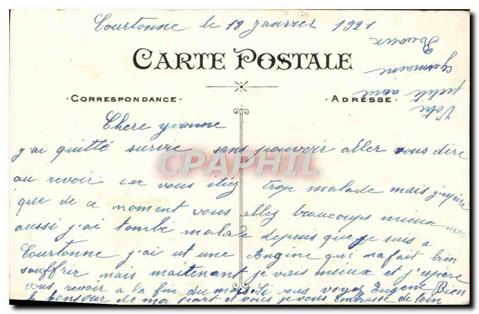 CPA Fantaisie Fleurs  — Verso