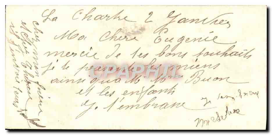 CPA Fantaisie Bonne annee Fer a cheval — Rückseite