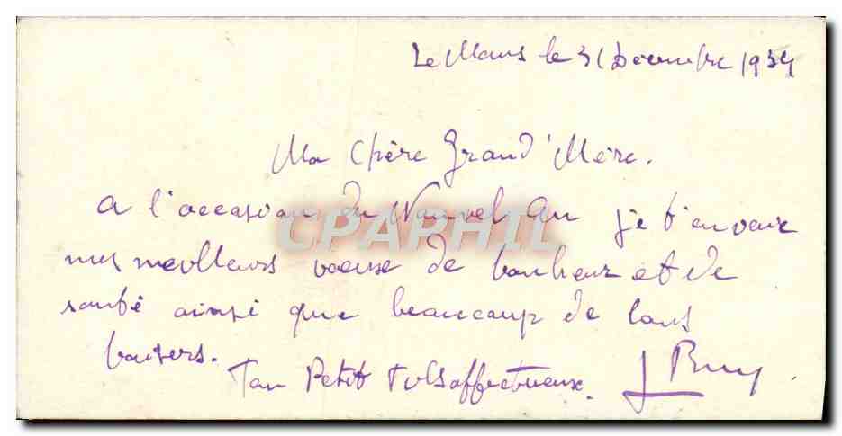 CPA Fantaisie Bonne annee — Rückseite