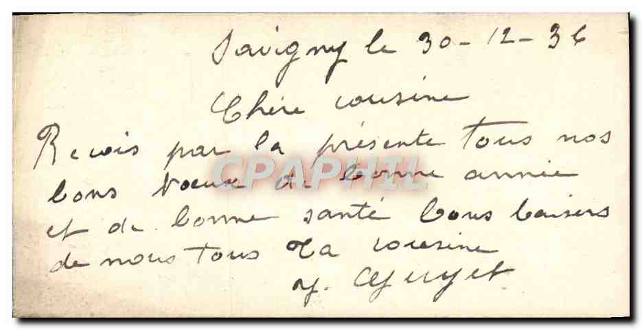 CPA Fantaisie Bonne annee — Rückseite