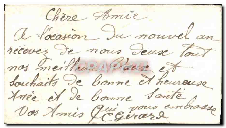 CPA Fantaisie Bonne annee — Rückseite