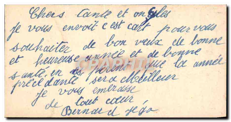 CPA Fantaisie Bonne annee Moulin a eau — Rückseite