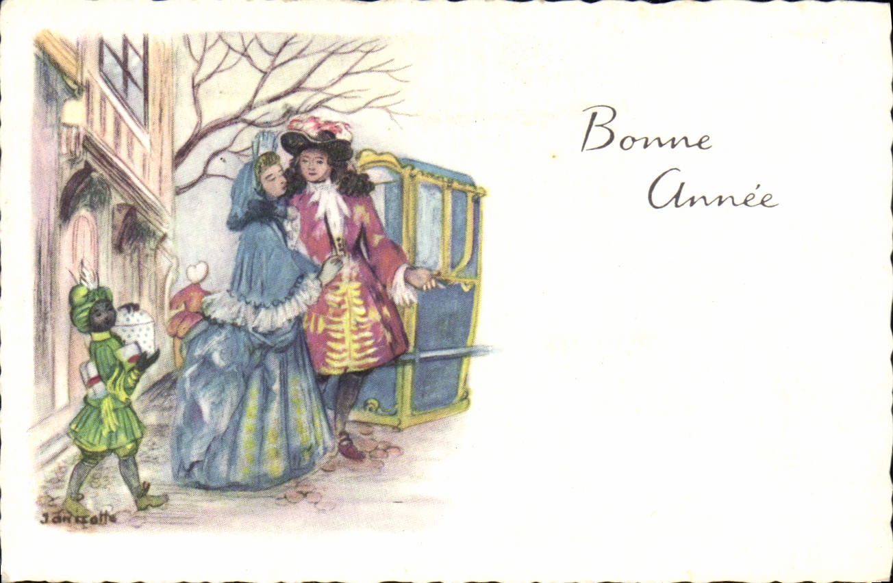 CPA Fantaisie Bonne annee Costumes