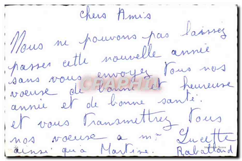 CPA Fantaisie Bonne annee Costumes — Verso