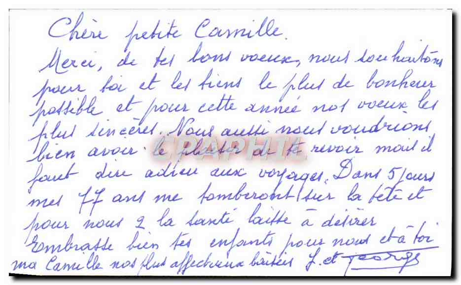 CPA Fantaisie Bonne annee — Verso