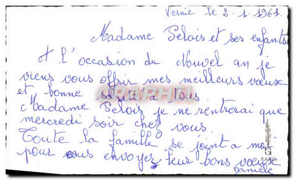 CPA Fantaisie Enfant — Rückseite