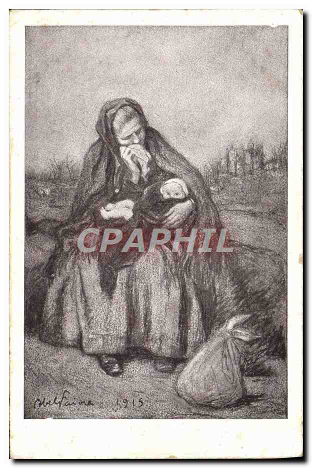 CPA Illustrateur Abel Faivre 1915 Femme