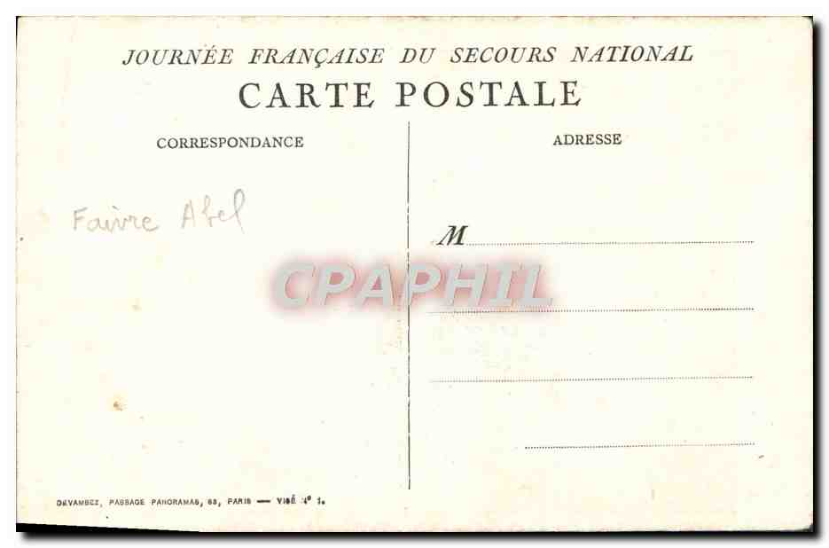 CPA Illustrateur Abel Faivre 1915 — Verso