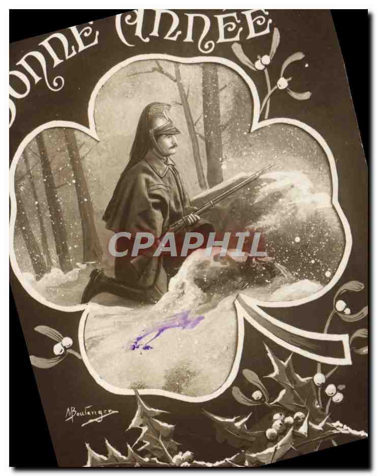 CPA Fantaisie Soldat Militaria Trefle