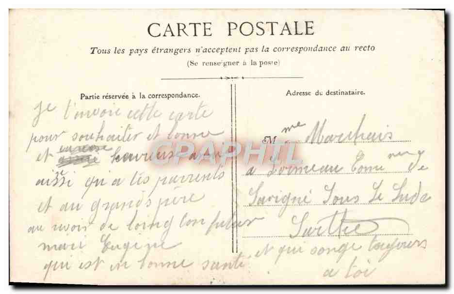 CPA Fantaisie Femme Alsace Militaria — Rückseite