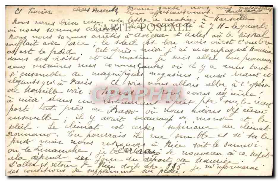 Marseille — Porte d'Aix — éditeur Rossi — Verso
