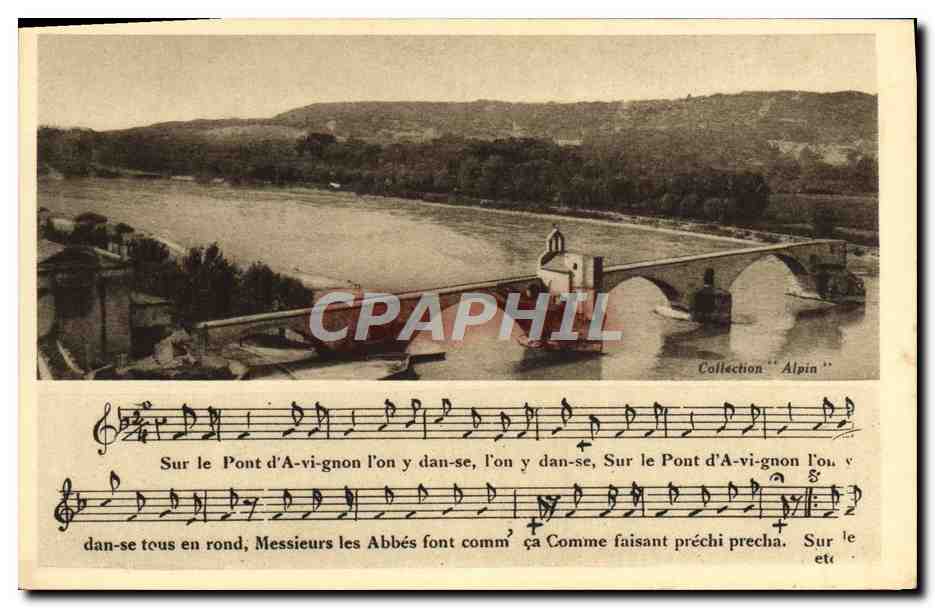 Avignon - Le Pont Saint-Bénézet (XIIe siècle) — Collection 'Alpin' — Imp. A. Pinaud, Avignon