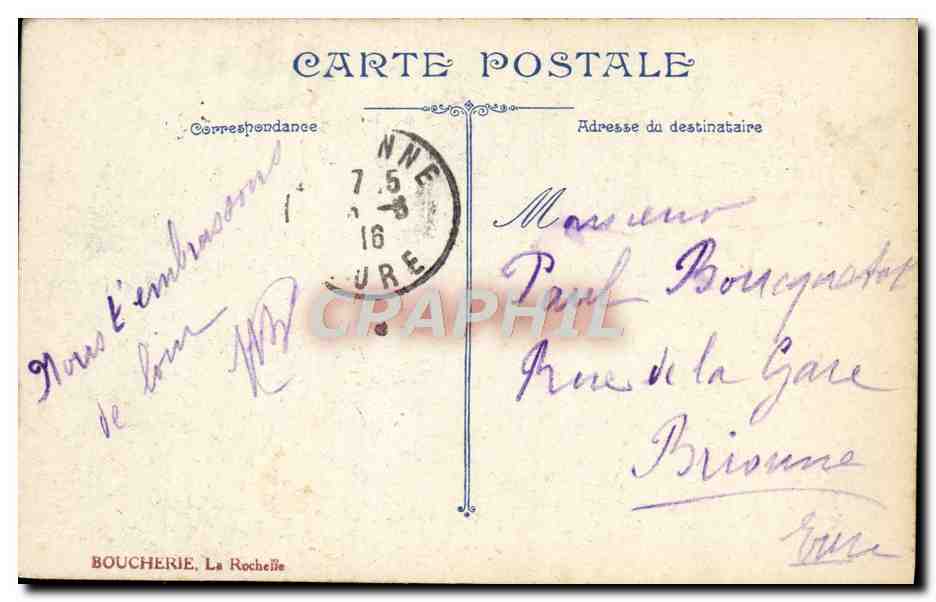 CPA La Rochelle L'Hotel de Ville Vue exterieure  — Rückseite