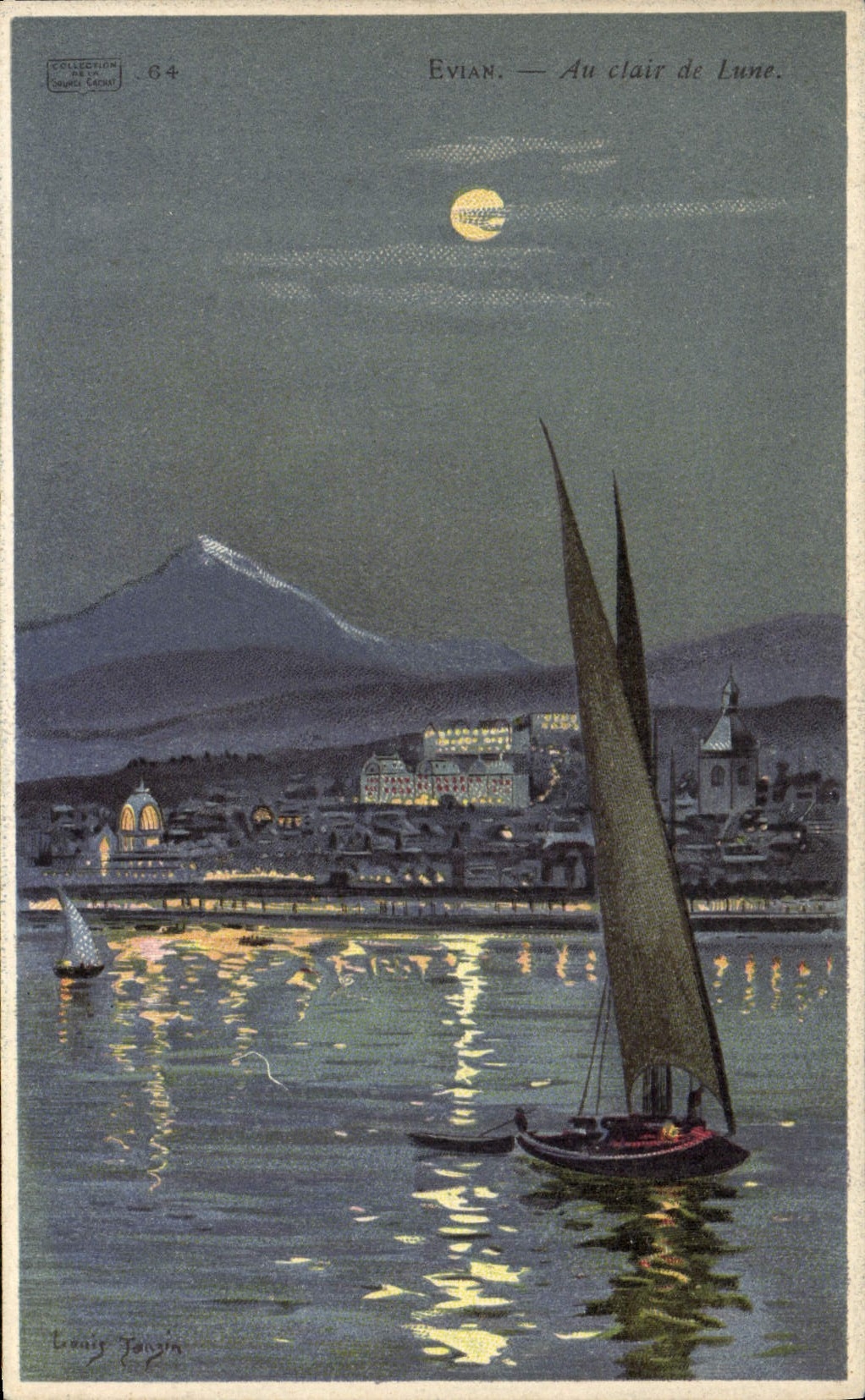 Evian — Au clair de Lune — Collection R.B.Z. n°64, dessin de François Jovin