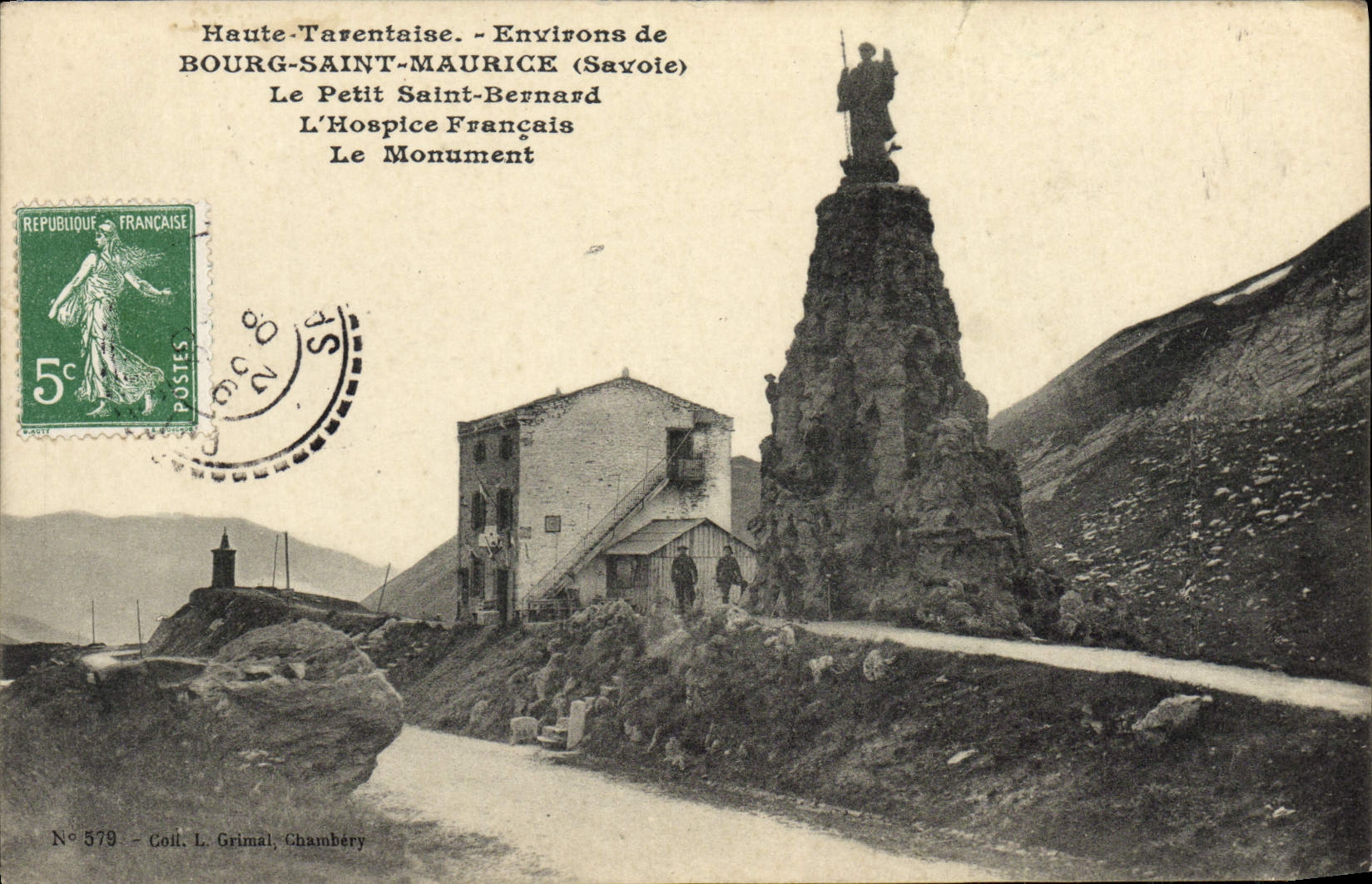 CPA Bourg Saint Maurice Le Petit Saint Bernard L'hospice Francais Le monument Chasseurs alpins