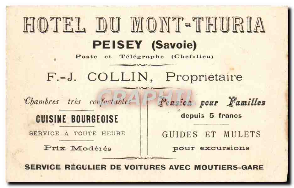 CPA Peisey Vue Generale  — Rückseite
