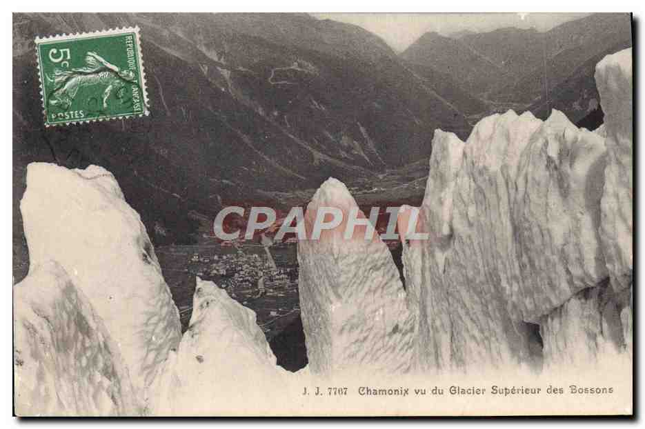 CPA Chamonix vu du Glacier Superieur des Bossons 