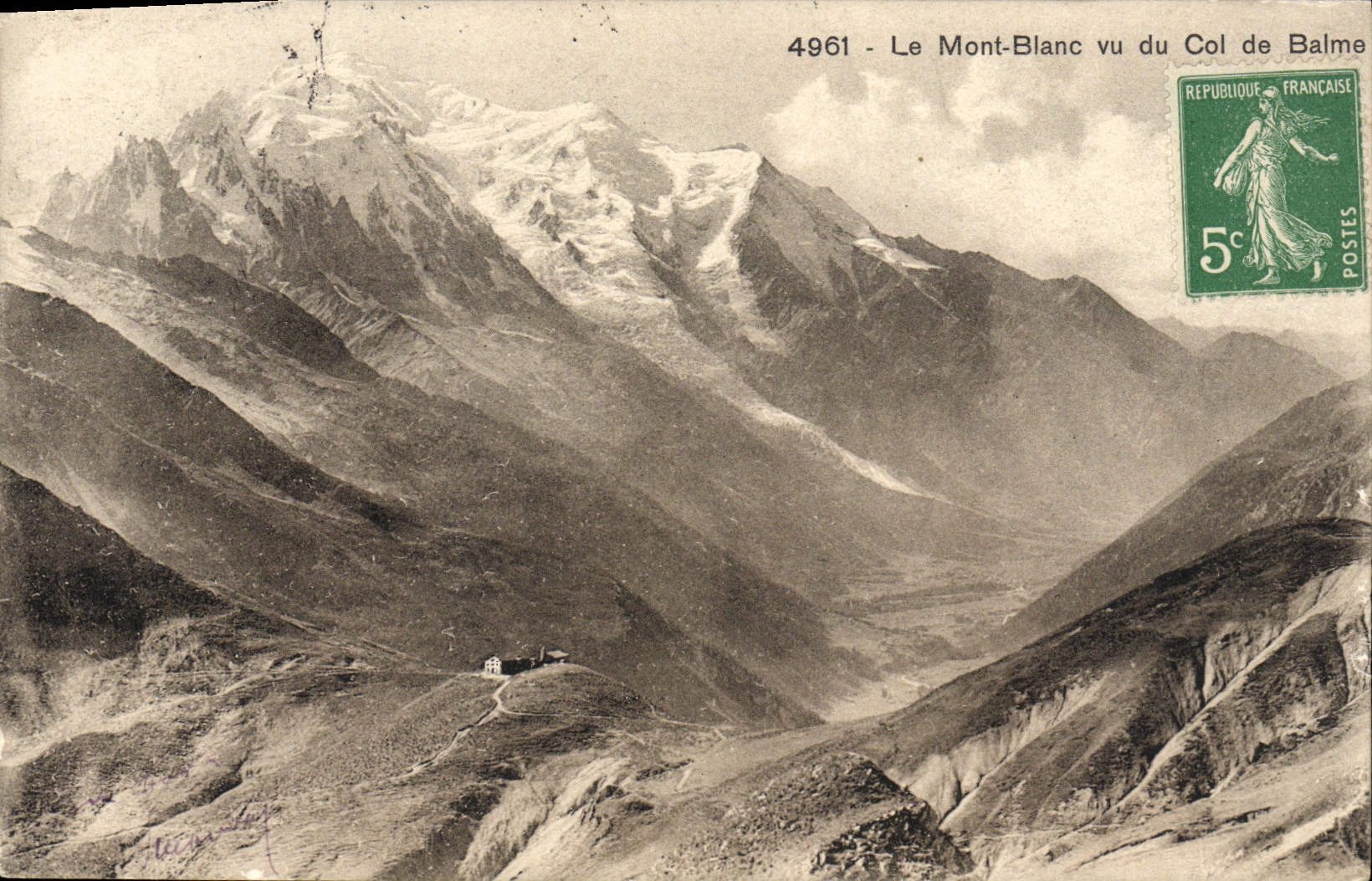 CPA Le Mont Blanc vu Col de Balme 