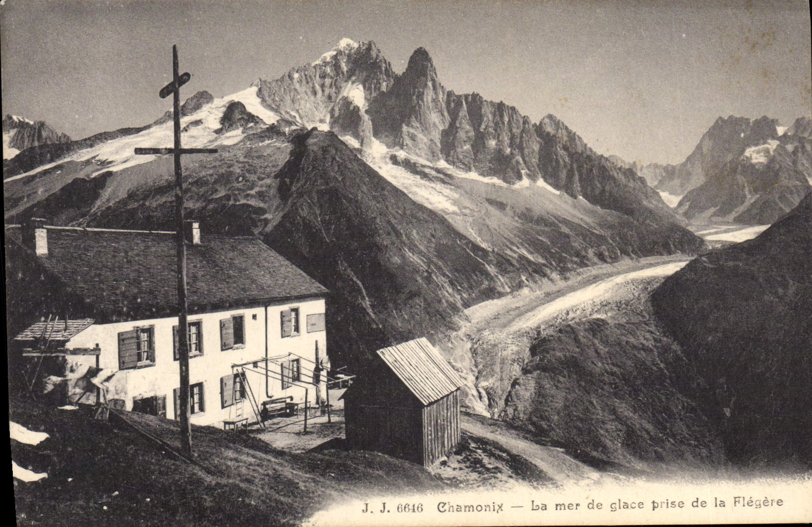 Chamonix — La mer de glace prise de la Flégère — J.J. 6646