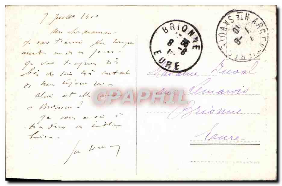 CPA Sommet du Brevent et le Mont Blanc — Verso