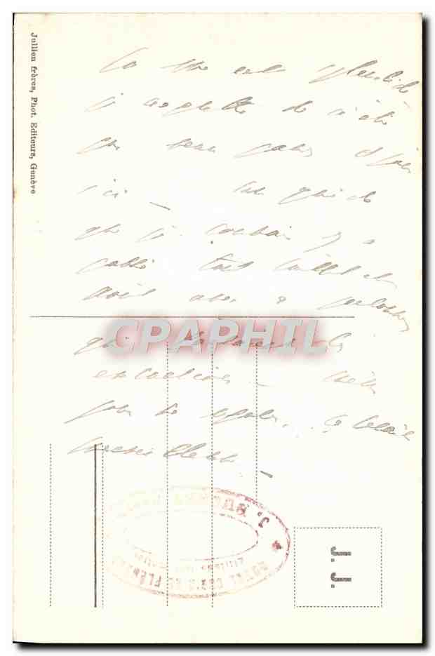 CPA Chaine du Mont Blanc prise de la Flegere — Verso