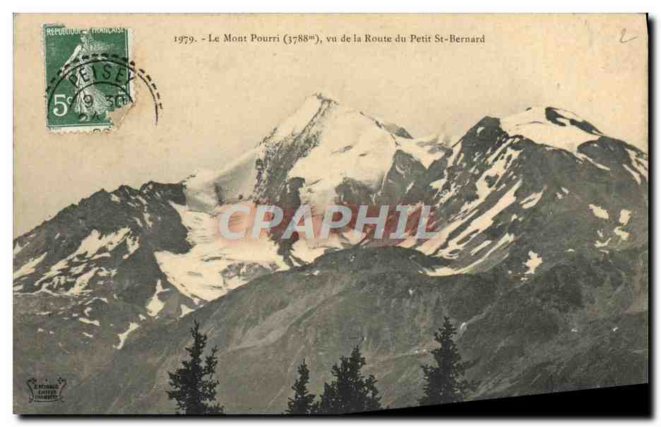 CPA Le Mont Pourri vu de la Route du Petit St Bernard 