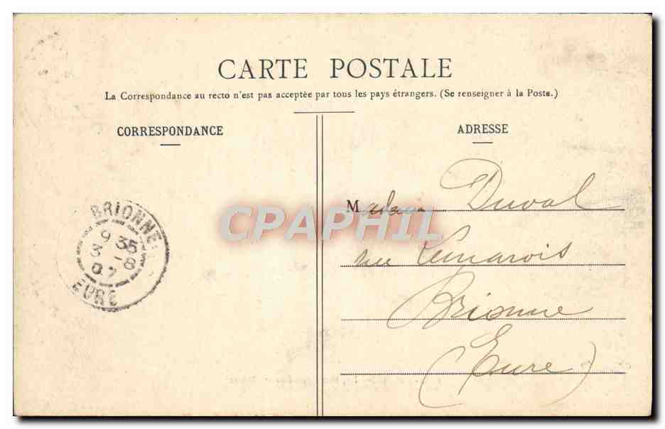 CPA Col des Saisies entre Beaufort et Flumet  — Rückseite