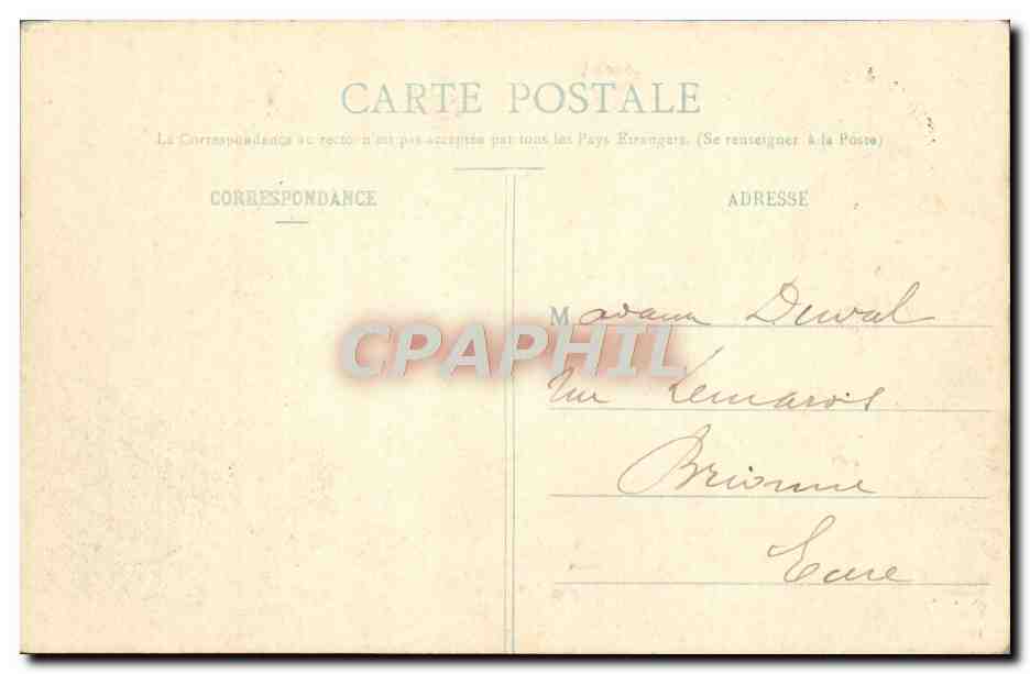CPA Le Mont Pouri vu de la Route du Petit St Bernard  — Rückseite