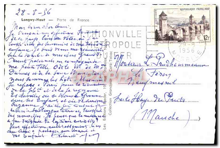 Porte de France — Longwy — éditeur Roeder — Rückseite