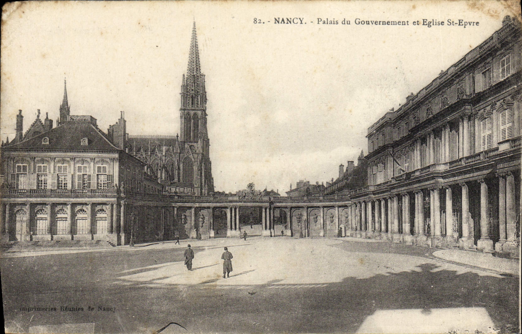 CPA Nancy Palais du Gouvernement et Eglise St Epvre