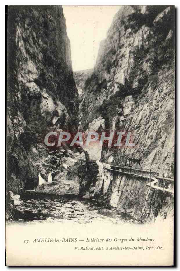 CPA Amelie les Bains Interieur des Gorges du Mondony 