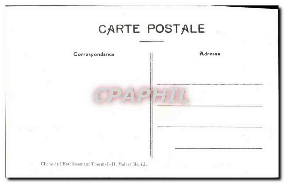 CPA Vernet les Bains Avenue des Thermes Caleche Cheval — Rückseite