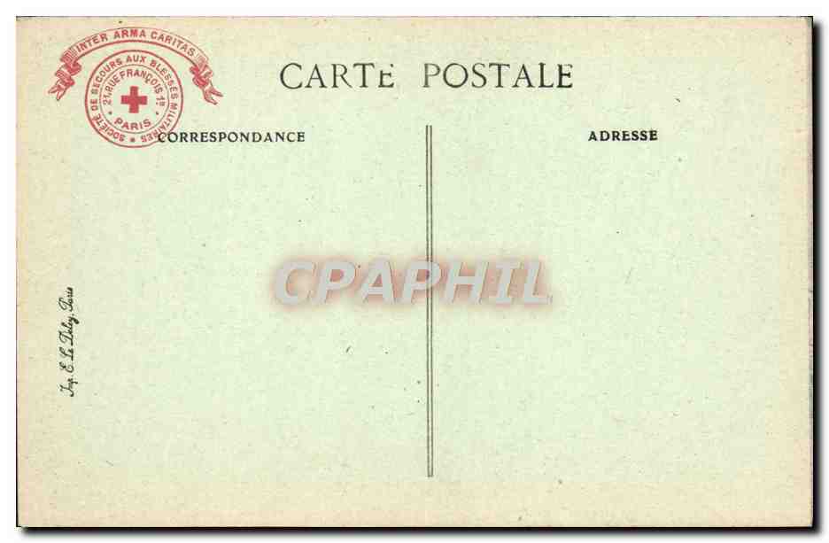 Salle à Manger — Société de Secours aux Blessés Militaires — Le Mont-des-Oiseaux près Hyères — Verso