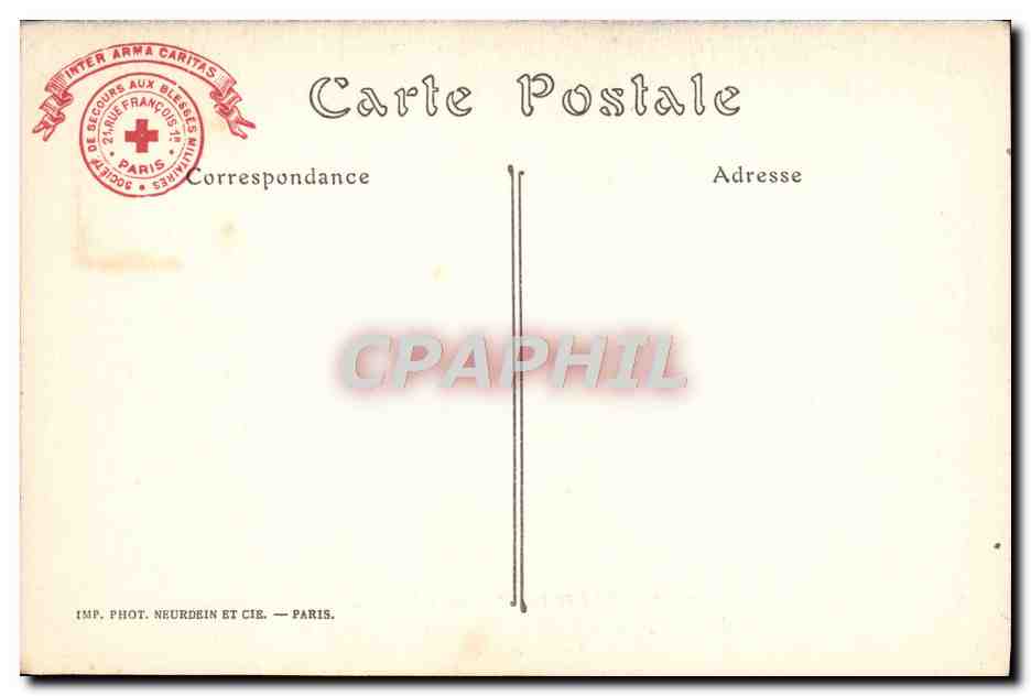 CPA Le Mont Des Oiseaux Societe de Secours aux Blesses Militaires La Chapelle  — Rückseite