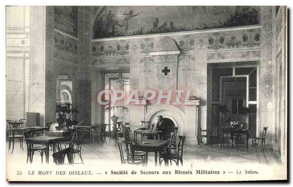 CPA Le Mont Des Oiseaux Societe de Secours aux Blesses Militaires Le Salon Militaria