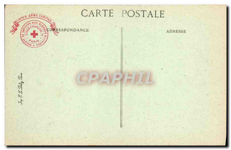 CPA Le Mont Des Oiseaux pres Hyeres Societe de Secours aux Blesses Militaires — Back