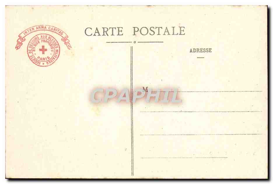 Le Mont des Oiseaux près Hyères — Salle à manger du Salon des Blessés Militaires — Société de Secours aux Blessés Militaires — Verso